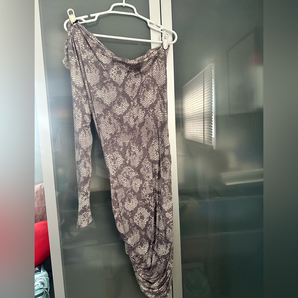 Tart Gray Snake Print Dress
